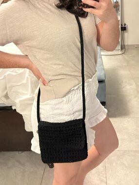 The Sak Black Crochet Crossbody Bag